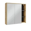 Vicco Armoire de toilette Artisan/gris 80x75cm avec des étagères ouvertes