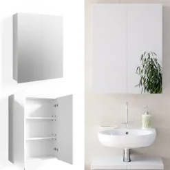 Vicco Armoire de toilette Blanc 60x77cm