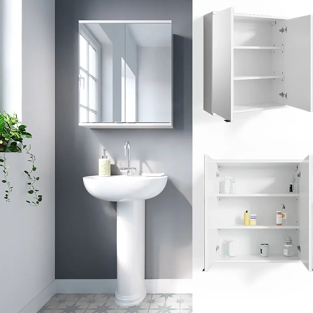 Vicco Armoire de toilette Blanc 60x68cm