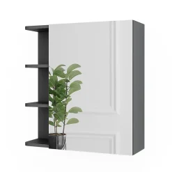 Armoire De Toilette|Vicco Armoire de toilette Anthracite 62x64cm