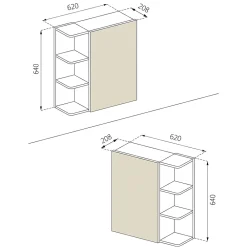 Armoire De Toilette|Vicco Armoire de toilette Anthracite 62x64cm