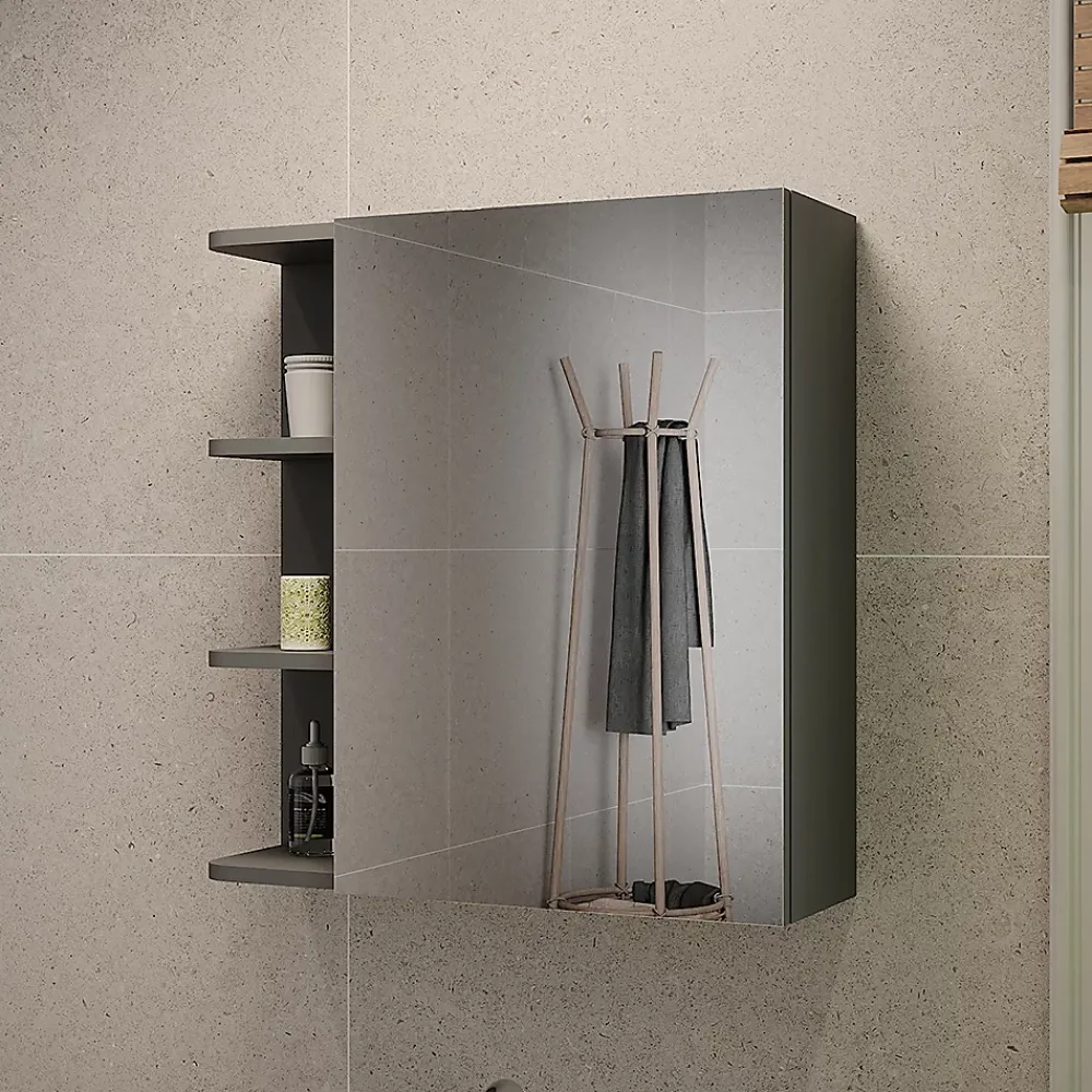 Armoire De Toilette|Vicco Armoire de toilette Anthracite 62x64cm