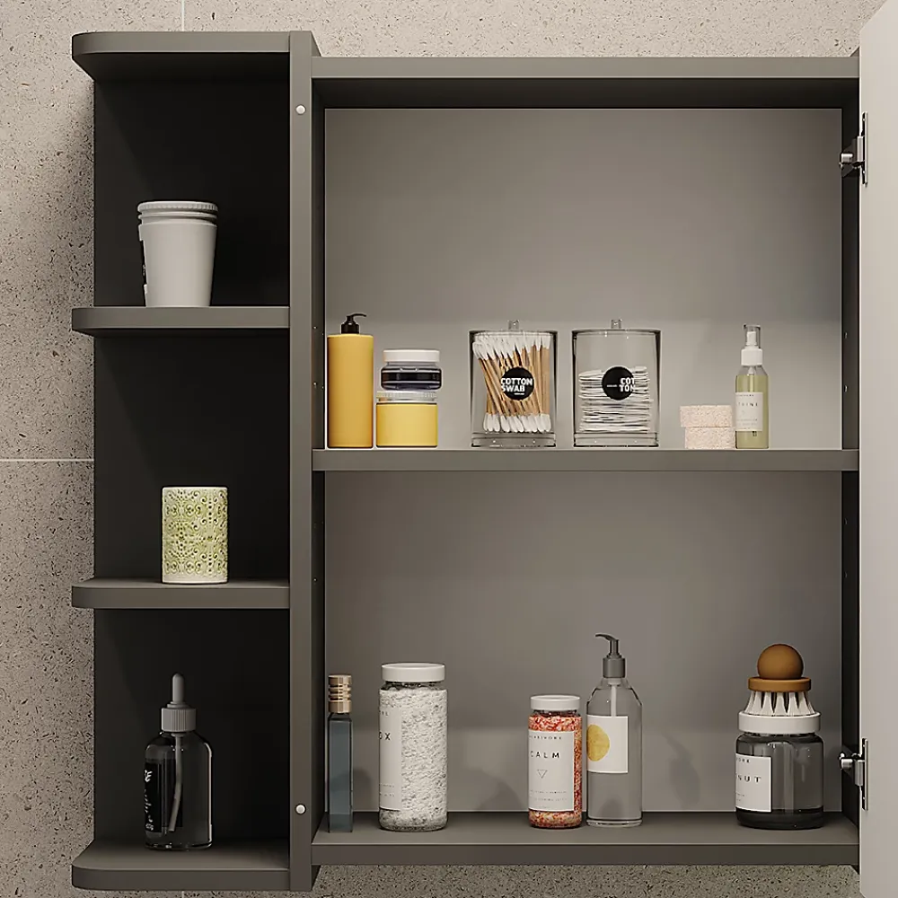 Armoire De Toilette|Vicco Armoire de toilette Anthracite 62x64cm