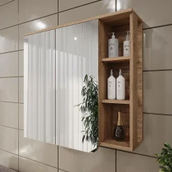 Vicco Armoire de toilette Sonoma/Anthracite 80x75cm