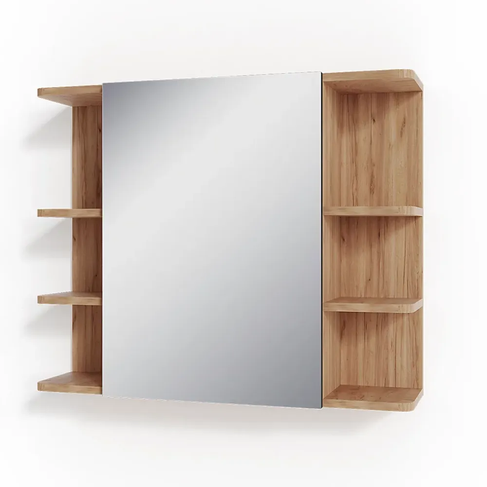 Armoire De Toilette|Vicco Armoire de toilette Chêne de force doré 79.6x64cm