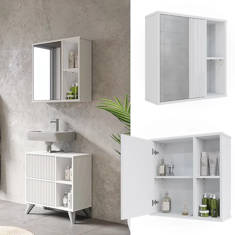 Vicco Armoire de toilette Blanc 60x60cm