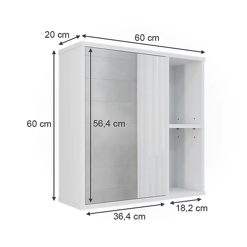 Vicco Armoire de toilette Blanc 60x60cm