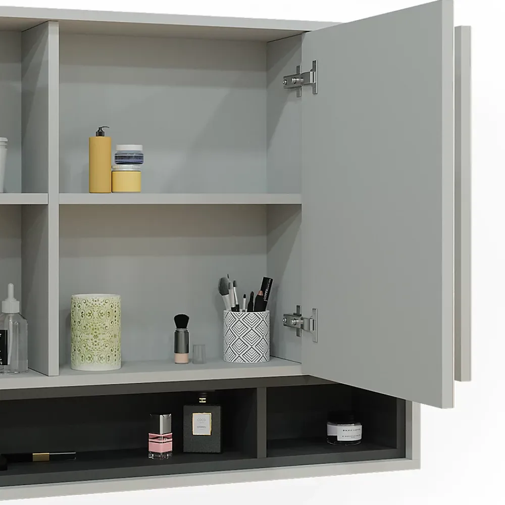 Vicco Armoire de toilette Gris/Anthracite 80x72cm