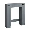 Meuble Wc|Vicco Armoire de toilette Gris 89x99cm avec 2 distributeurs de papier toilette