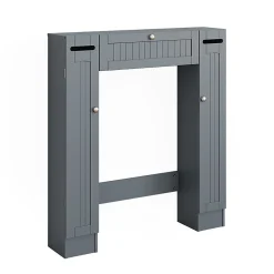 Meuble Wc|Vicco Armoire de toilette Gris 89x99cm avec 2 distributeurs de papier toilette
