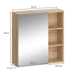 Armoire De Toilette|Vicco Armoire de toilette Anthracite 62x64cm