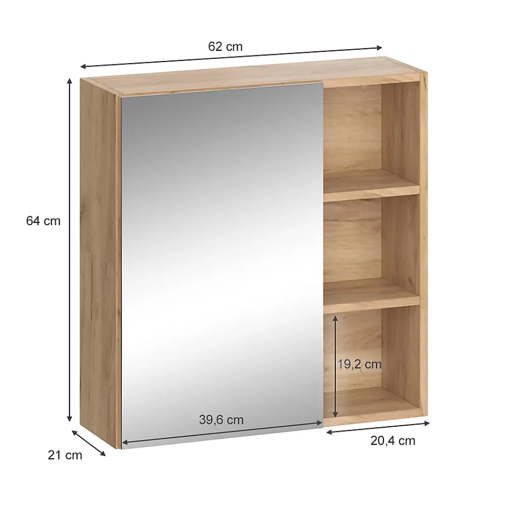 Armoire De Toilette|Vicco Armoire de toilette Anthracite 62x64cm