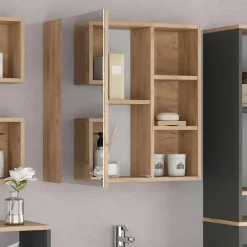 Armoire De Toilette|Vicco Armoire de toilette Anthracite 62x64cm