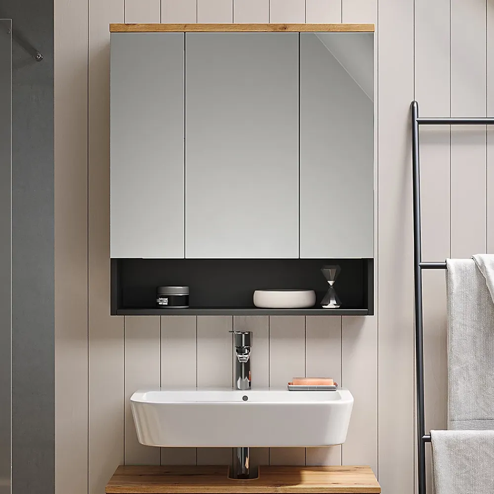Vicco Armoire de toilette Anthracite 70x77.5cm