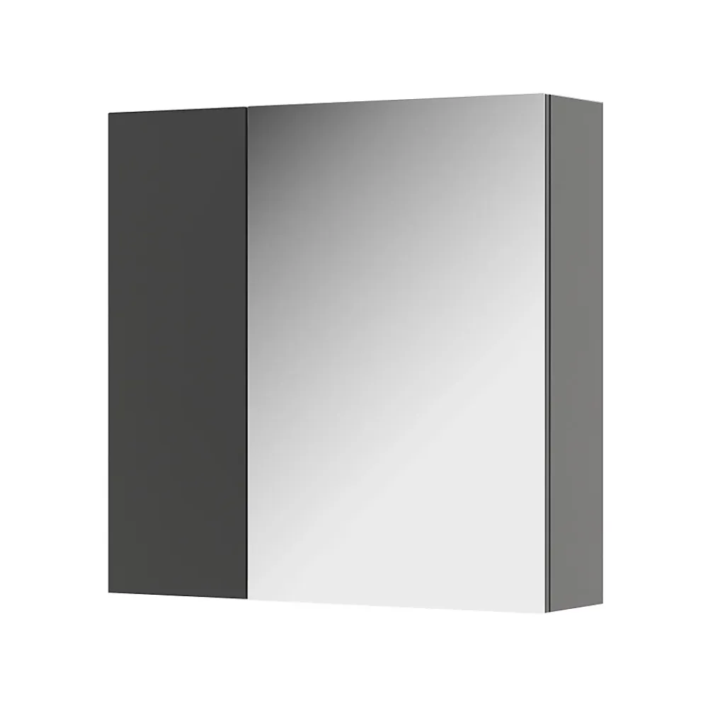 Vicco Armoire de toilette Anthracite 60x59.2cm Avec étagères et 1 porte miroir