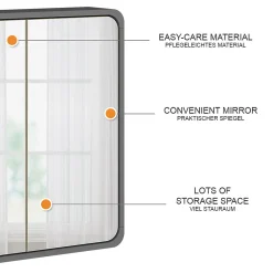 Vicco armoire de toilette Anthracite 60x60cm