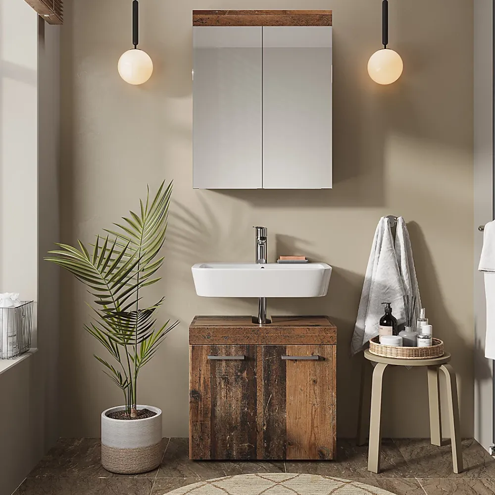 Armoire De Toilette|Vicco Armoire de toilette Oldstyle 60x77cm