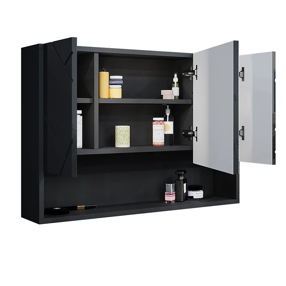 Vicco Armoire de toilette Anthracite Haute brillance 80.1x55cm