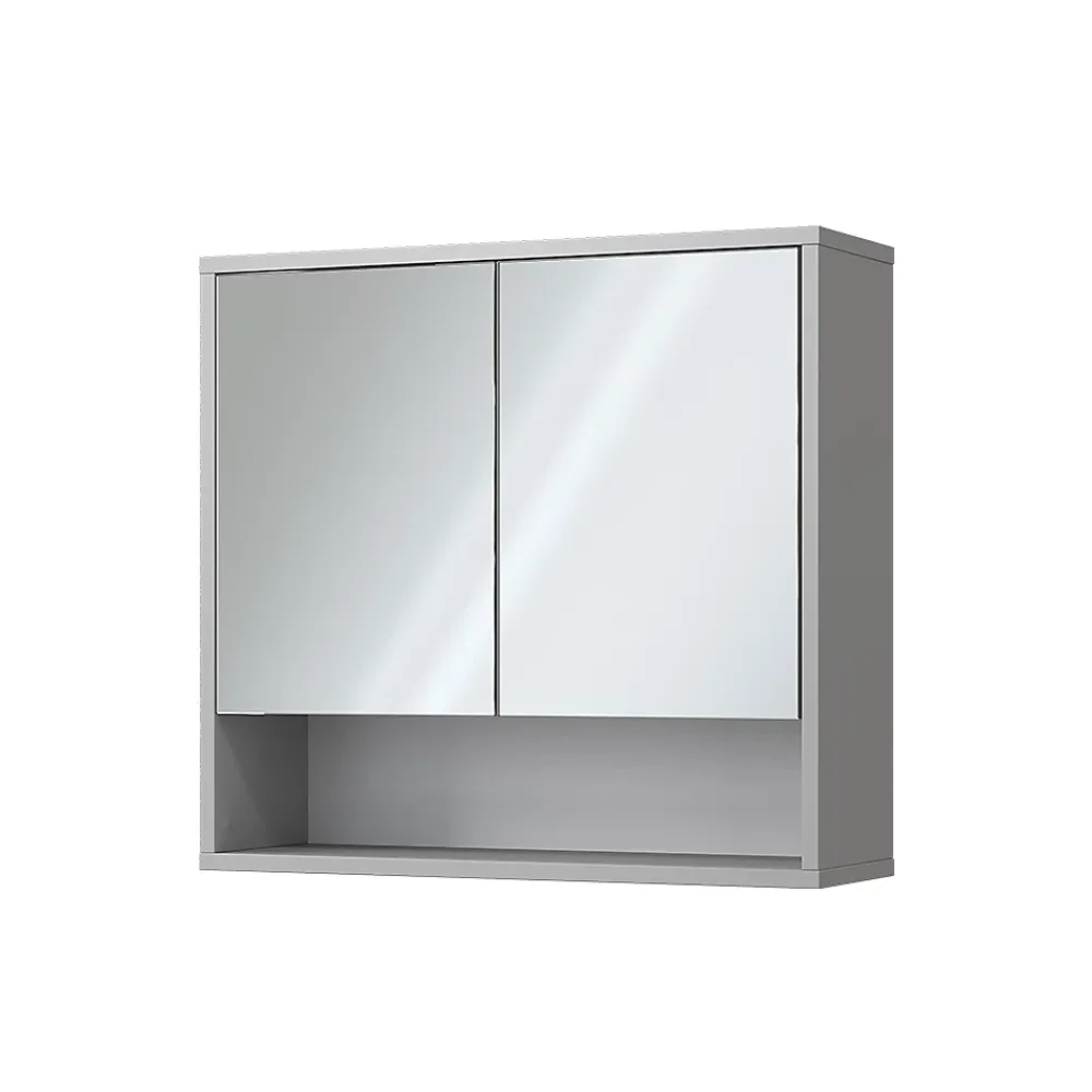 Vicco Armoire de toilette Gris 70x65cm avec 2 portes