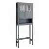 Meuble Wc|Vicco Armoire de toilette Gris 69x171cm