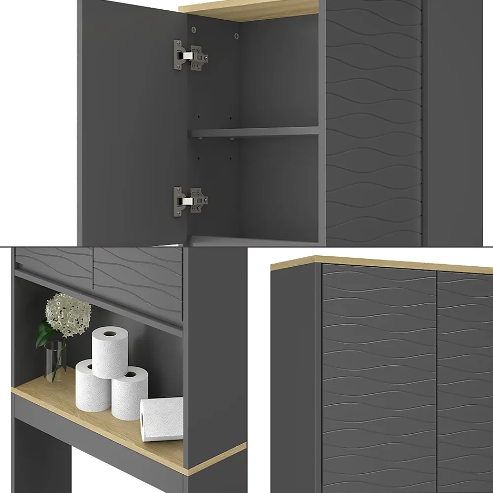 Vicco Armoire de toilette Anthracite 60x163cm