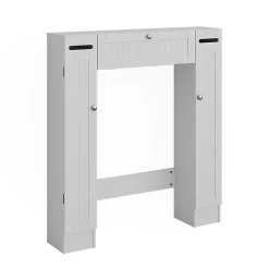 Meuble Wc|Vicco Armoire de toilette Blanc 89x99cm Distributeur de papier toilette à gauche et à droite
