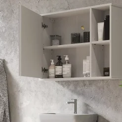 Armoire De Toilette|Vicco Armoire de toilette Blanc 80x60cm