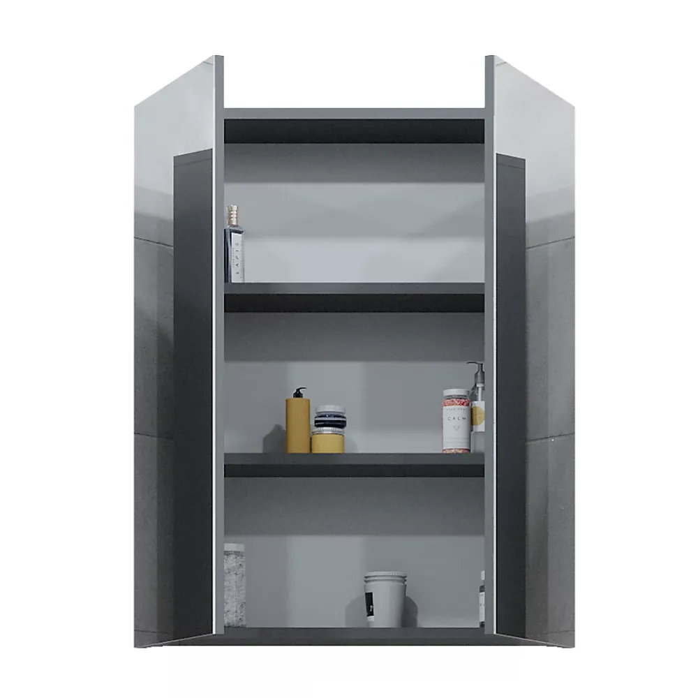 Armoire De Toilette|Vicco Armoire de toilette Anthracite 60x77cm