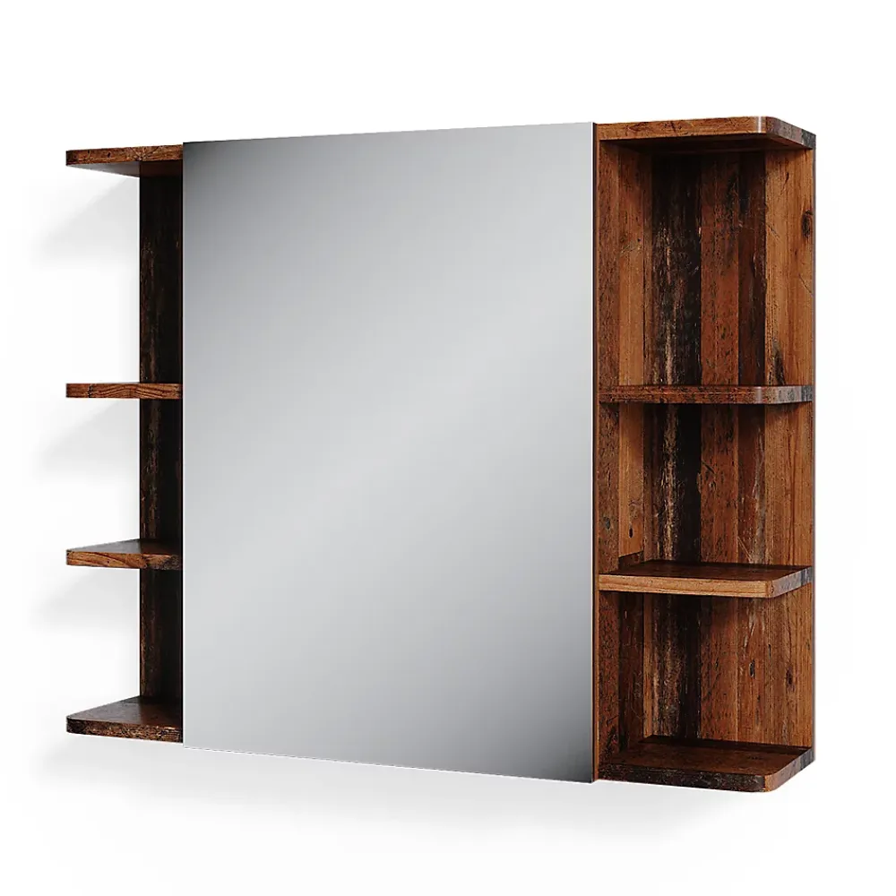 Armoire De Toilette|Vicco Armoire de toilette Bois antique 79.6x64cm
