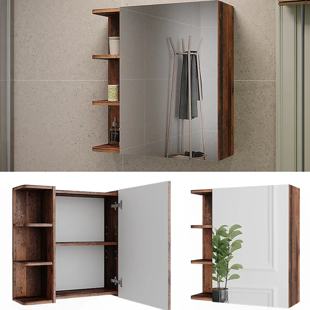 Armoire De Toilette|Vicco Armoire de toilette Oldstyle 62x64cm