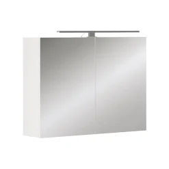 Vicco Armoire de toilette Blanc 80x60cm avec éclairage LED