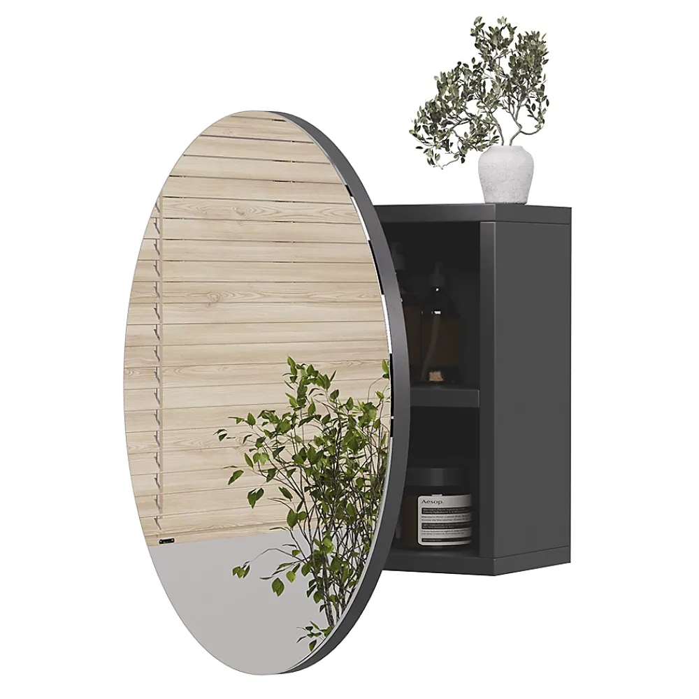 Vicco Armoire de toilette Anthracite 50x50cm avec 2 compartiments