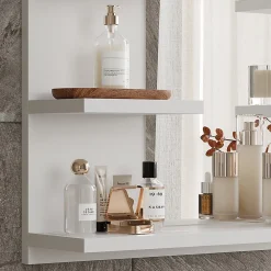 Armoire De Toilette|Vicco Armoire de toilette Blanc 58.8x50cm avec des étagères