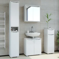 Armoire De Toilette|Vicco Armoire de toilette Blanc 60x60cm