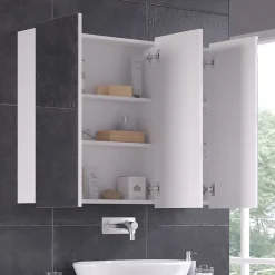 Vicco Armoire de toilette Blanc 100x79.8cm avec 3 portes