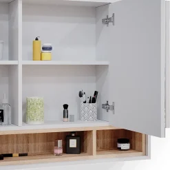 Armoire De Toilette|Vicco Armoire de toilette Blanc 80x72cm