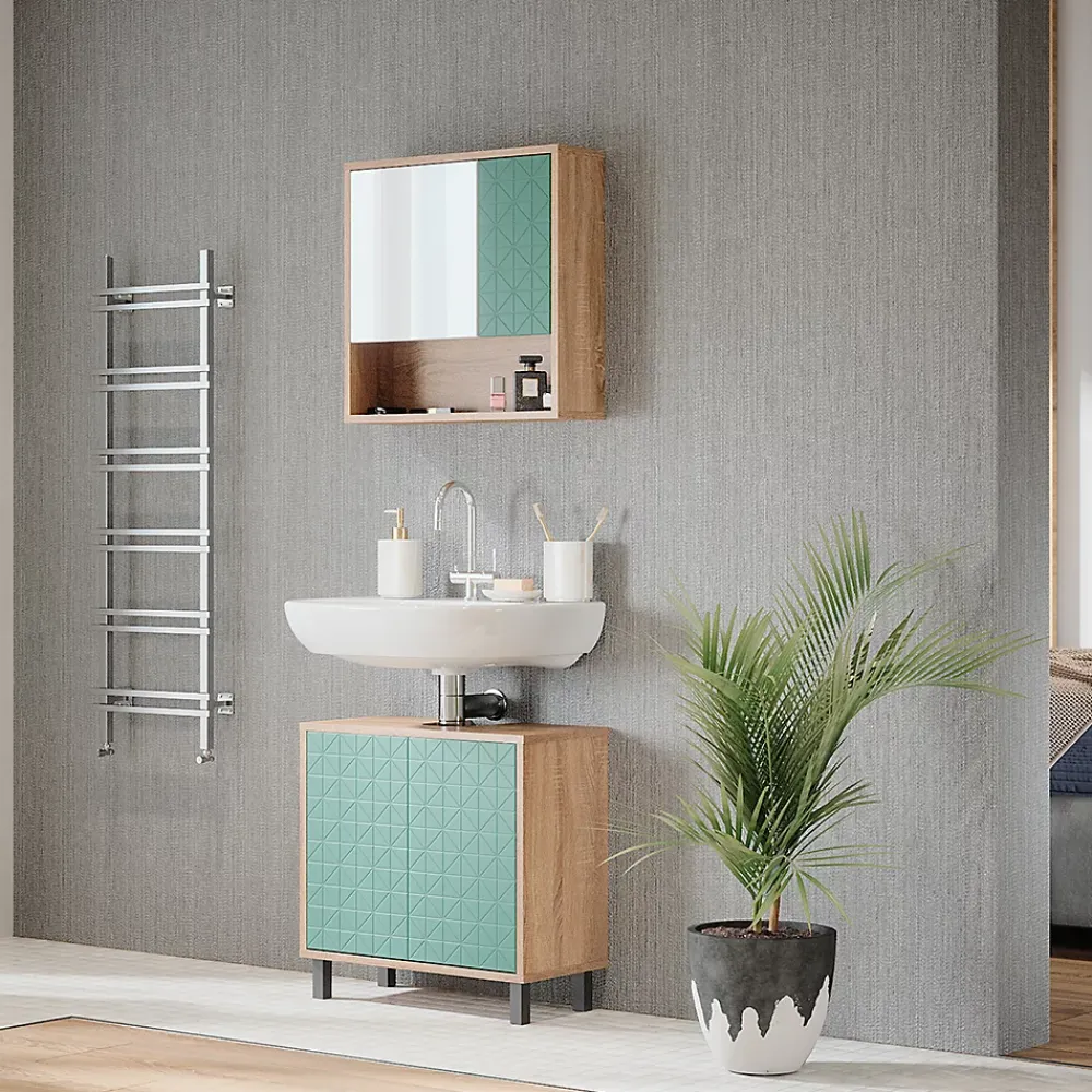 Vicco Armoire de toilette Vert menthe 54x53cm