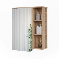 Armoire De Toilette|Vicco Armoire de toilette Sonoma/Bleu 60x75cm