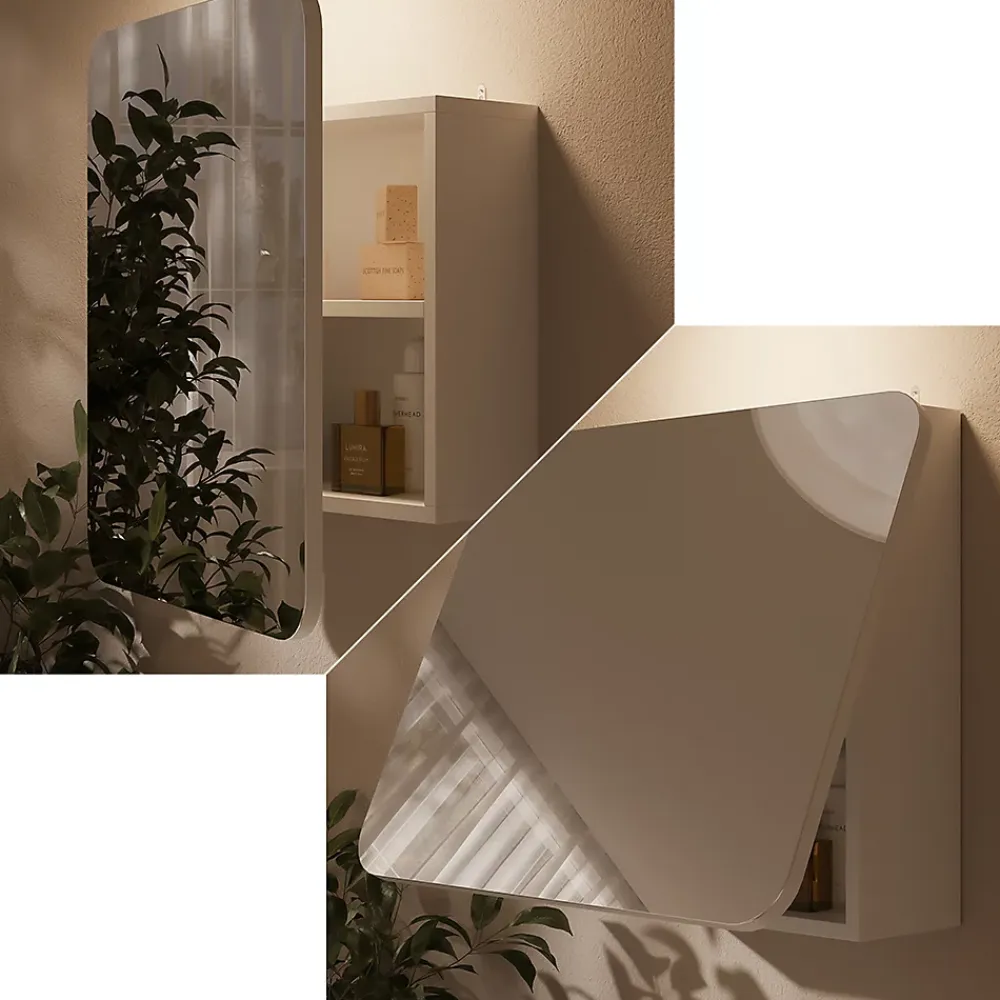 Vicco Armoire de toilette Blanc 60x50cm avec des étagères