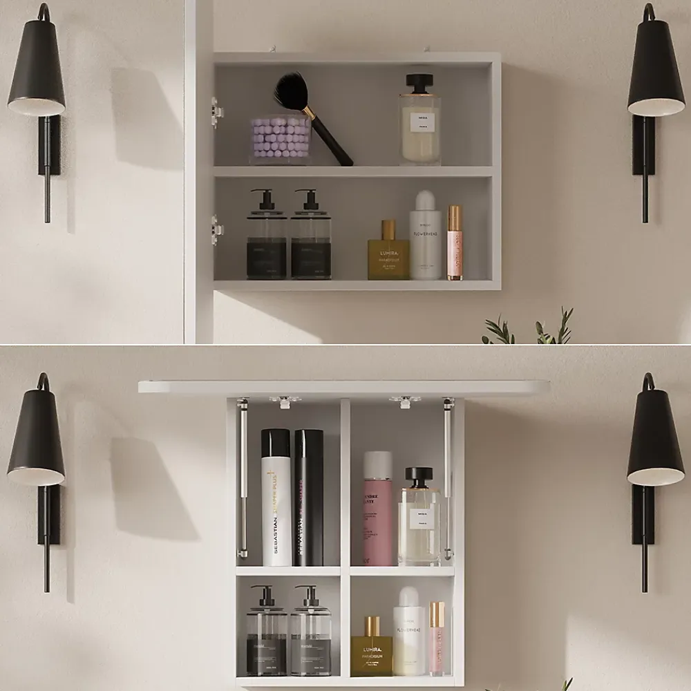 Vicco Armoire de toilette Blanc 60x50cm avec des étagères