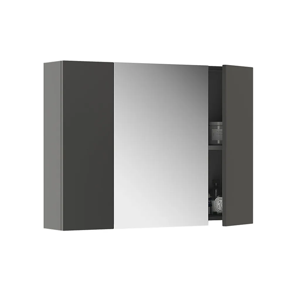 Vicco Armoire de toilette Anthracite 80x59.2cm avec des étagères