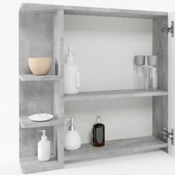Armoire De Toilette|Vicco Armoire de toilette Béton 79.6x64cm