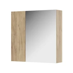 Vicco Armoire de toilette Chêne de force doré 60x59.2cm Avec étagères et 1 porte miroir