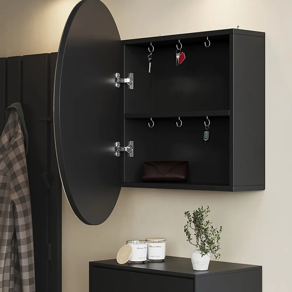 Armoire De Toilette|Vicco Armoire de toilette Anthracite 70x70cm avec 2 compartiments