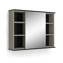 Armoire De Toilette|Vicco Armoire de toilette Grège 80x60cm avec miroir