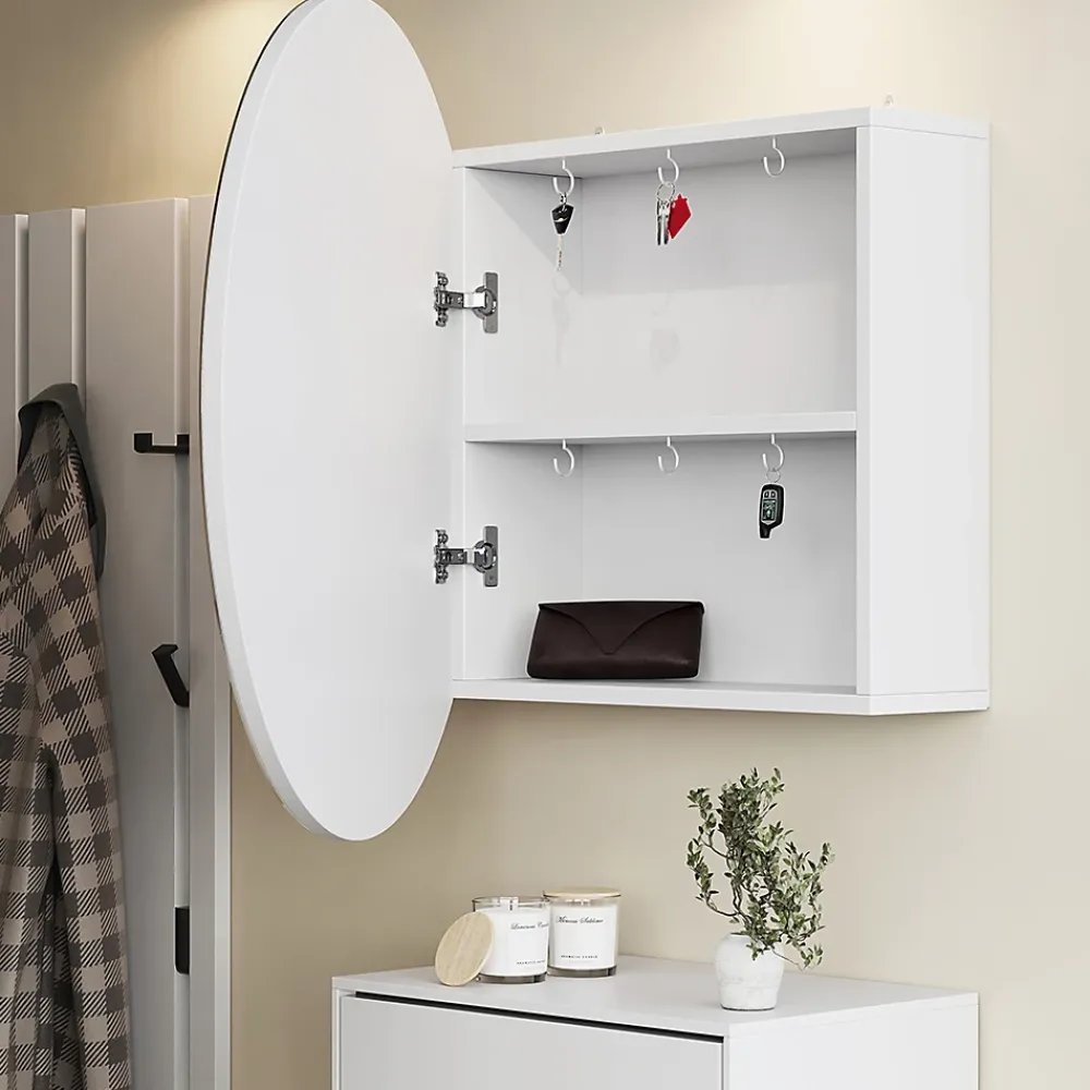 Armoire De Toilette|Vicco Armoire de toilette Blanc 70x70cm avec 2 compartiments