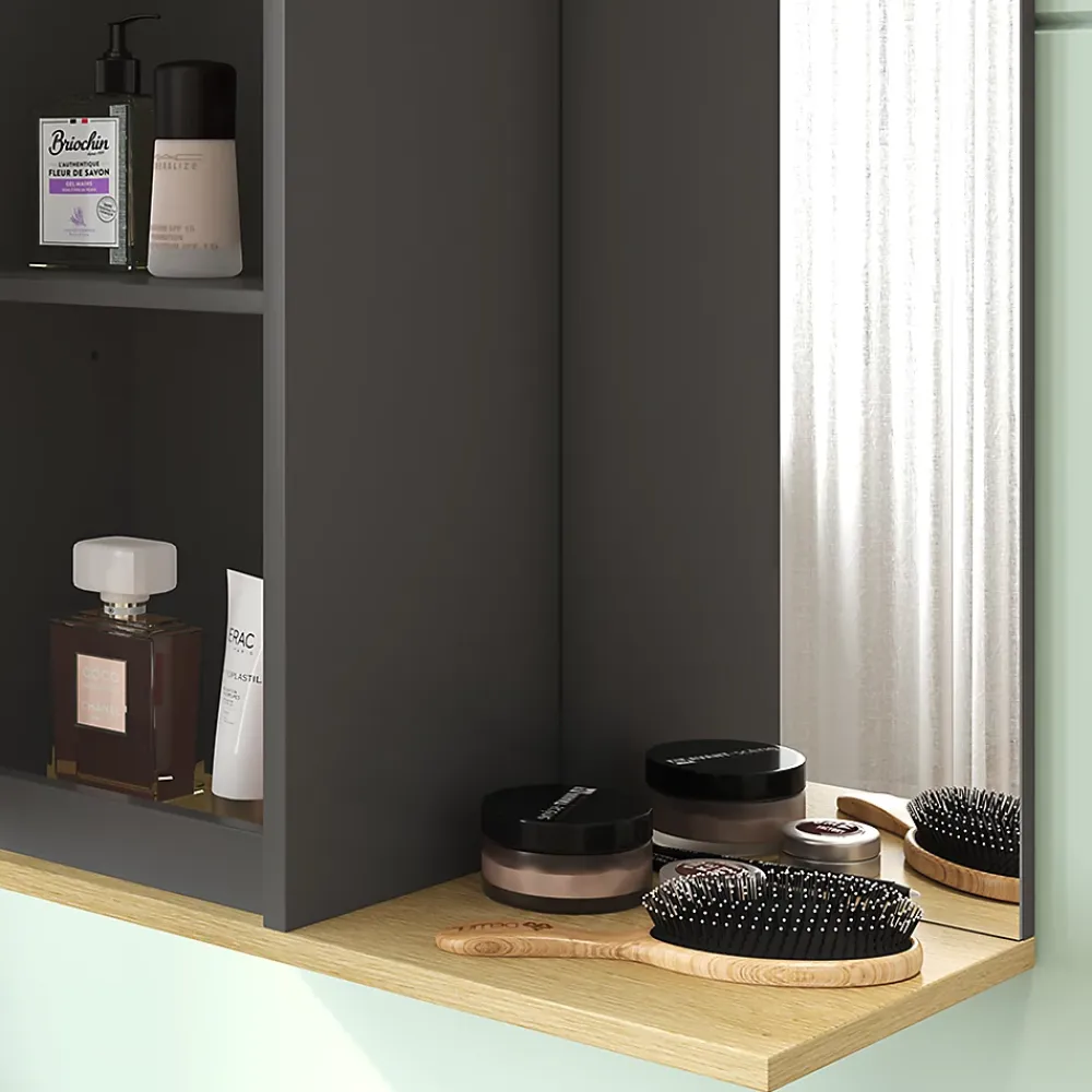 Vicco armoire de toilette Anthracite 60x63cm