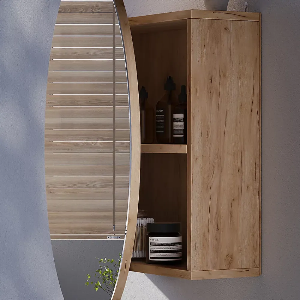 Vicco Armoire de toilette Chêne de force doré 60x60cm avec 2 compartiments