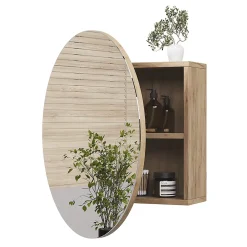 Vicco Armoire de toilette Chêne de force doré 60x60cm avec 2 compartiments