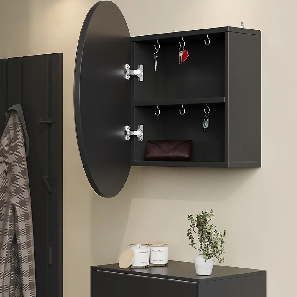 Vicco Armoire de toilette Anthracite 60x60cm avec 2 compartiments